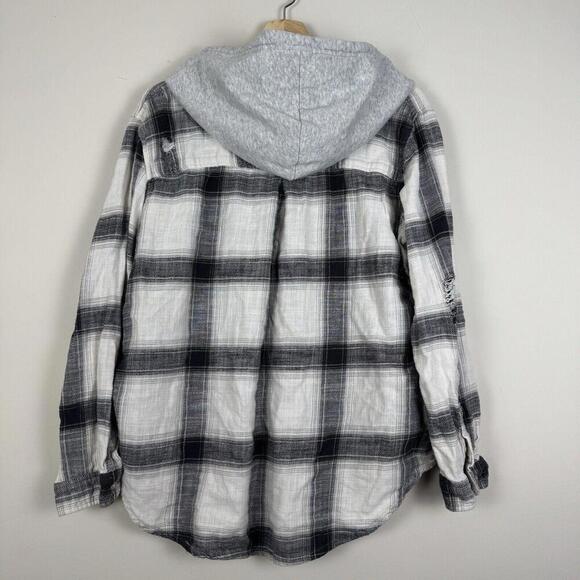 Lot-3 American Eagle Flannel Shirt Women’s Large Check Plaid Boyfriend Fit Soft - Picture 14 of 15